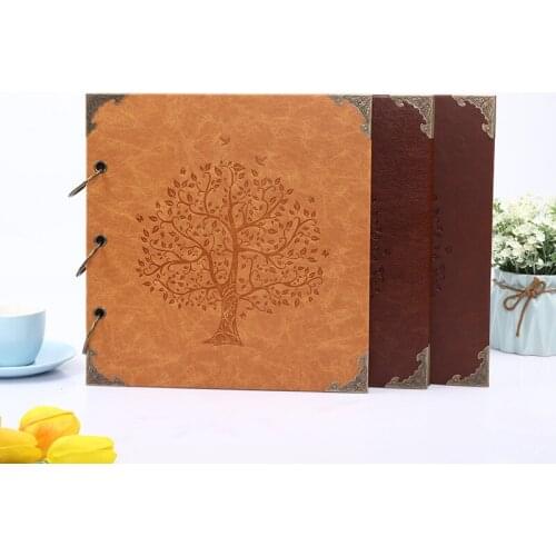 Advanced PU leather DIY Scrapbook Photo Album Valentines Day Gift Wedding Guest Book Craft Paper Anniversary Travel Memory Album
