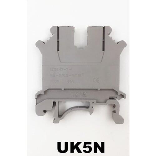 100PCS UK5N UK Series universal terminal blocks/connection terminal suit DIN RAIL TYPE, UK-5N, replace Phoenix