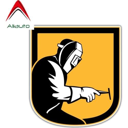 Aliauto Funny Car Sticker Welder Helmet Hood Decoration PVC Waterproof Sunscreen Reflective Decal,12cm*13cm