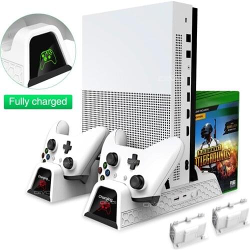 OIVO Dual Controller Charger For Xbox ONE Cooling Vertical Stand Games Storage Charging Docking Station for Xbox ONE/S/X Console