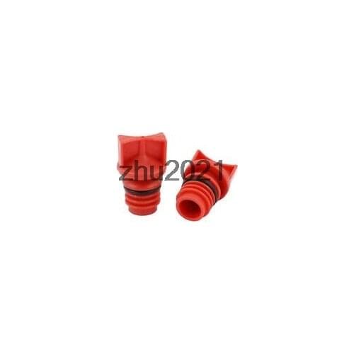 2PCS Red Plastic Shell 18mm Male Thread Dia Air Compressor Oil Plugs