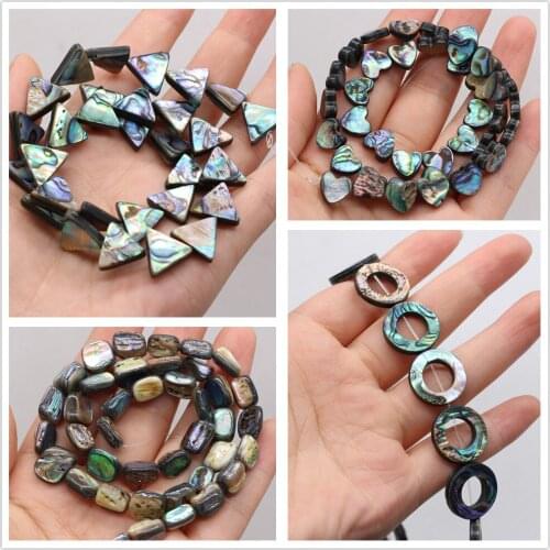 2 PCS Natural Abalone Shell Irregular Beads for DIY Jewelry Making Necklace Bracelet Accessories Gift