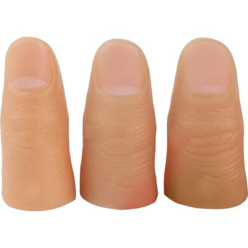 New Arrival 3Pcs Magic Tip Fingers Close Up Vanish Appearing Trick Creative Rubber Props Toys Children Christmas Gifts#257187