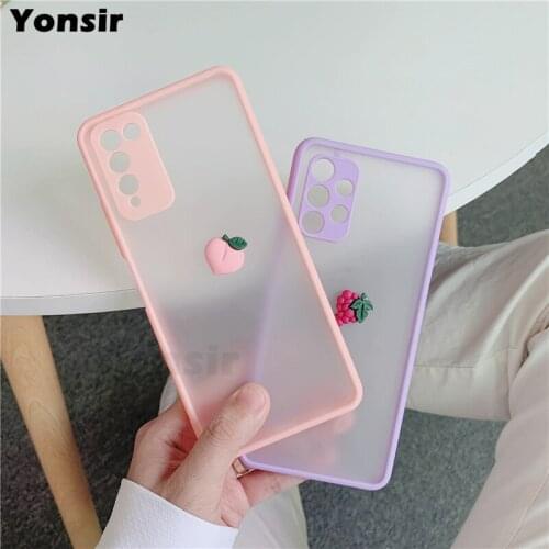 3D Cute Fruit Case For Samsung Galaxy A32 A12 A72 A52 A20 A30 A31 A51 A10S A50 A11 A21S A30S A02 S Back Cover Simple