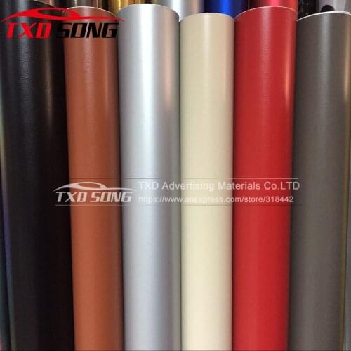 60*152CM(24"X60")/Lot Leather Vinyl film leather grain Leather Vinyl Film for car interior decoration with air bubbles 5 Colors