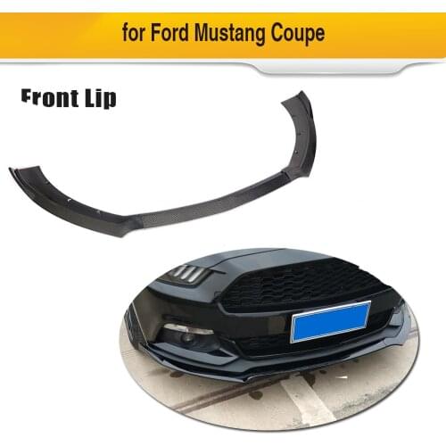 Carbon Fiber Car Front Bumper Lip Spoiler for Ford Mustang Coupe Convertible 2-Door 2015 2016 2017 Chin Apron Splitter