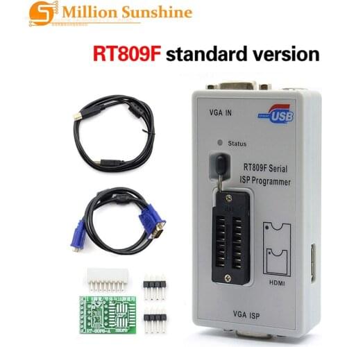 Free Shipping 100% Original Newest RT809F ISP Programmer/ RT809 lcd usb programmer Repair Tools 24-25-93 serise IC