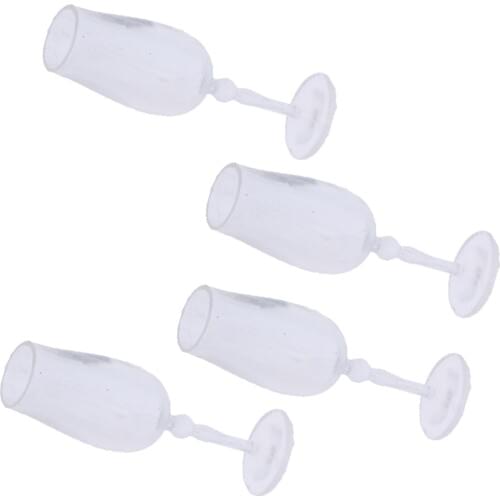 Dollhouse Goblets (4pcs), Mini Wine Glasses, Juice Cups Mugs for 1:12 Dolls House Furnishings Decor Kits