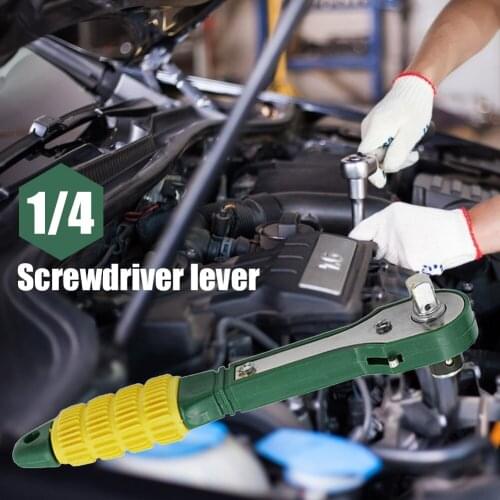 Quick Socket 1/4 Screwdriver Rod Adjustable Fast Ratchet Wrench Screwdriver Tools To Removal Screw Nut Car Repair Tools