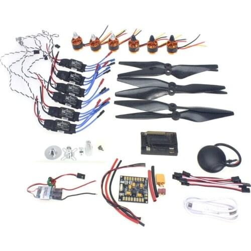 F15843-A DIY GPS Drone 6-axle Aircraft Electronic:920KV Brushless Motor 30A ESC BEC 1038 Propeller GPS APM2.8 Flight Control