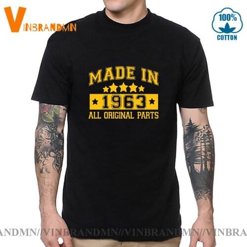 Born in 1963 T-shirt Vintage Made In 1963 Limited Edition All Original Parts T shirt Birthday Gift Clothing Sweatshirts