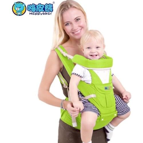 HappyBear New Fashion Baby Carrier Hipseat Baby Backpack Ergonomic Carrier 5 in 1 Multifunctional Baby Wrap Slings for Babies