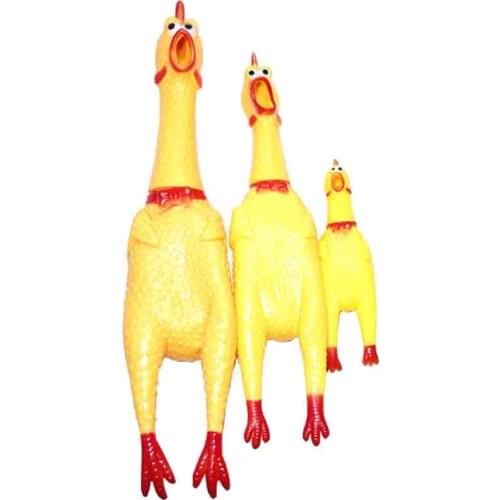 17cm/30cm/40cm Screaming Chicken Squeak Toys Soft Ice Cream Shape Molar Toy Puppy Pet Dog Rubber Chew Dogs Supplies