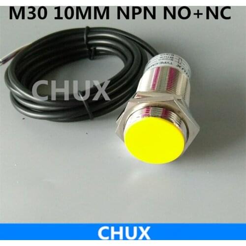 Inductive Proximity Sensor M30 4wires 10mm flush IM30-10-DNC NO+NC 6-36V DC Metal Switch NPN
