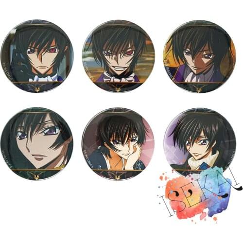 Code Geass Anime Lelouch Zero Metal Badge Brooch Pins