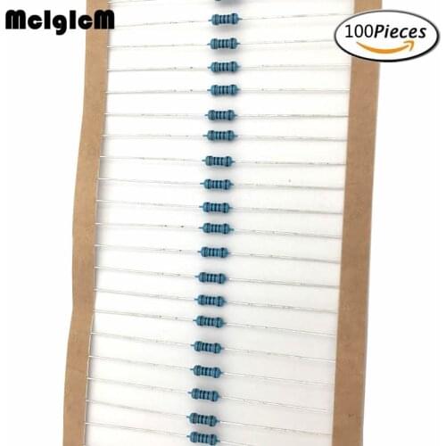 MCIGICM 100pcs 1/4W Metal film resistor resistors 47K 100K 150K 220K 0.33-2.2M ohm