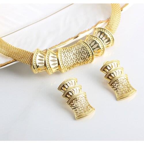 Fashion Jewelry Bohemia Jewelry Sets For Women Earrings Necklace Pendant Flower Jewelry For Engagement fashion Jewelry Findings