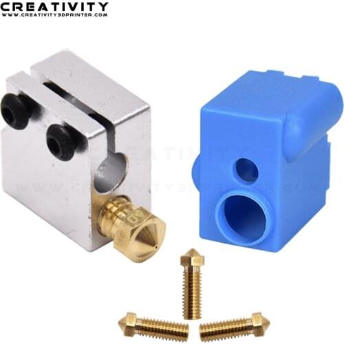 Volcano Silicone Socks Heater Block Box Type Silicone 0.4mmVolcano Nozzle Kit Volcano Hotend Extruder for Sidewinder X1