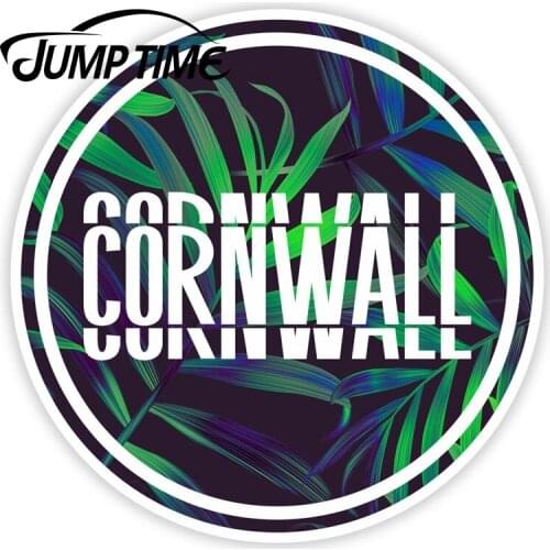 Jump Time Cornwall England Tropical Surf Stickers Travel Sticker Luggage Decal Decor Window Bumper Waterproof