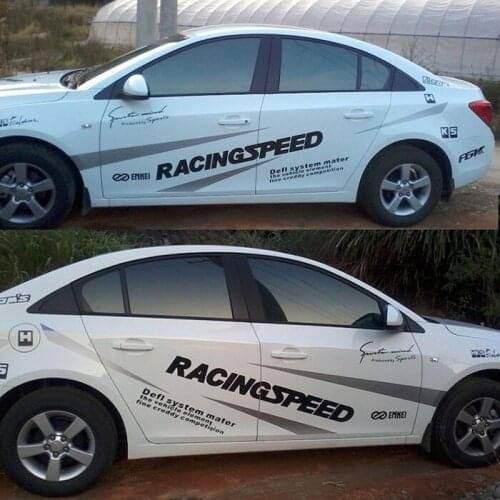 New Car Body Stickers Waterproof Funny Racing Speed Vinyl Decal Reflective Decorate Car Cool Sticker