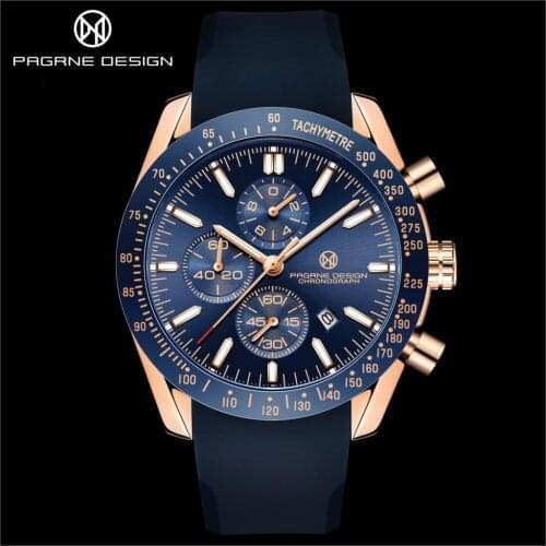 Pagrne Design 2021 Fashion Sports Top Brand Luxury 30m Waterproof Stopwatch Quartz Rubber Date Timepiece Men Watch Reloj Hombre