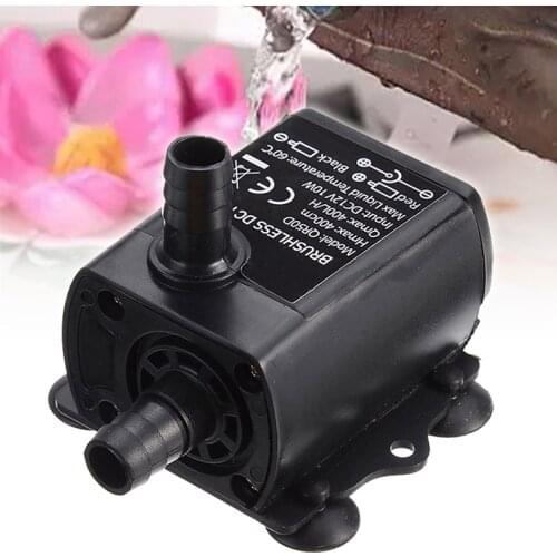 Ultra Quiet Submersible Water Pump DC 12V 10W Micro Fountain Pump Brushless Pump Filter Waterproof Aquarium 400L/H