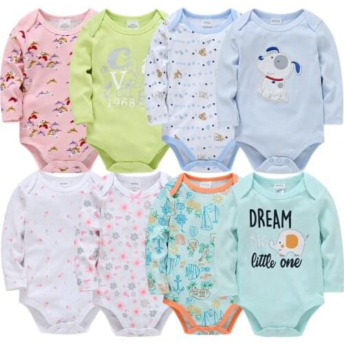 Roupas de bebe Newborn Baby Boy Girl Bodysuits Clothes Unisex Onesies Toddler Jumpsuit 0-12M Cotton Long Sleeve Baby Bodysuits