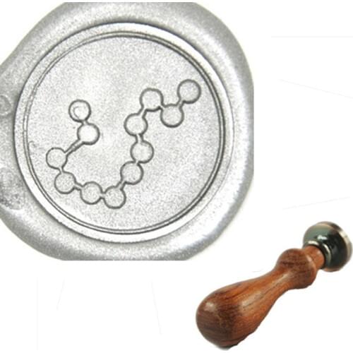 Personalized Name Customized Wax Seal Stamp, Personalized Wedding Invitation, Aquarius Constellation Wax Seal Stamp