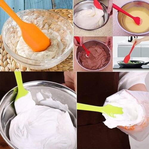 Silicone Scraper Cake Baking Tool Food Silicone Non Tool Rubber Stick Grade Butter Shovel Spatula Cooking Bake Random Color