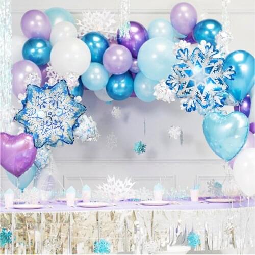 Snowflake Aluminum Foil Balloon New Year Christmas Party Decoration Helium Balloon Wedding Wedding Birthday Party Air Balloon