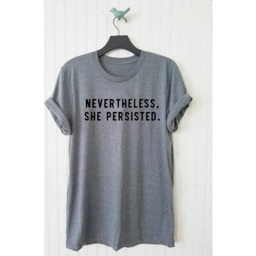 Nevertheless, She Persisted Unisex Tee, Men and Womens Feminist Elizabeth Warren Shirt Political Shirt Feminism Tshirt
