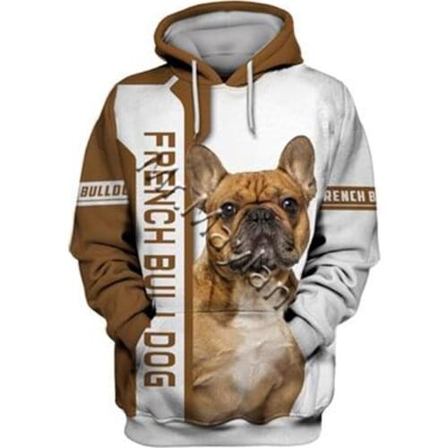 Unisex 3D Graphic Hoodie French Bulldog Retriever Sweatshirt Animal Hoodies Men/Women Casual Streetwear Sweatshirt Pullover 1222