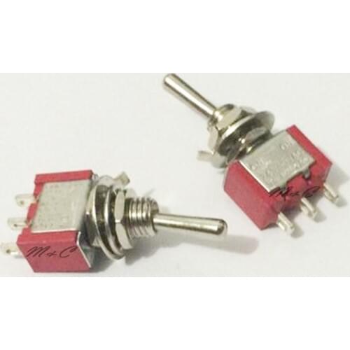 High quality 5PCS 3 pins,Spring Return (ON)-OFF-(ON) momentary mini toggle switch