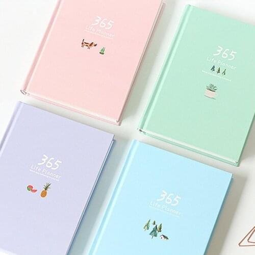 Kawaii Agenda 2021 Personal Diary Notebook 365 Days Self-filled Monthly Daily Planner Schedule School Journal Office Stationery