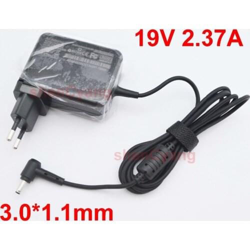 1pcs 19V 2.37A 45W 3.0*1.1mm For Asus UX21 UX31 C200 Laptop Charger power supply AC adapter with light EU For Asus Notebook