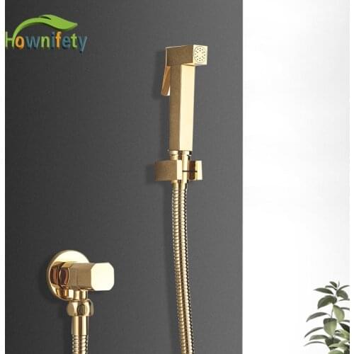 Gold Bathroom Bidet Faucet Only ColdWater Crane Bath Toilet flushing tool wash ground toilet