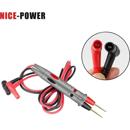 1 Pair Silicone Wire Universal Probe Test Leads Pin for Digital Multimeter Needle Tip 20A 1000V Multi Tester With Alligator Clip