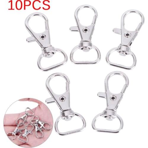 10PCS Lobster Swivel Clasps Clips Bag Key Ring Hook Jewelry Findings Key chain