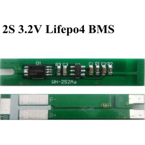 10pcs 3.2v LIfepo4 2S BMS 2A 1A 2.1A Battery PCB Protection Board for 18650 26650 7.3v Lithium LFP Lifepo Cells High Current