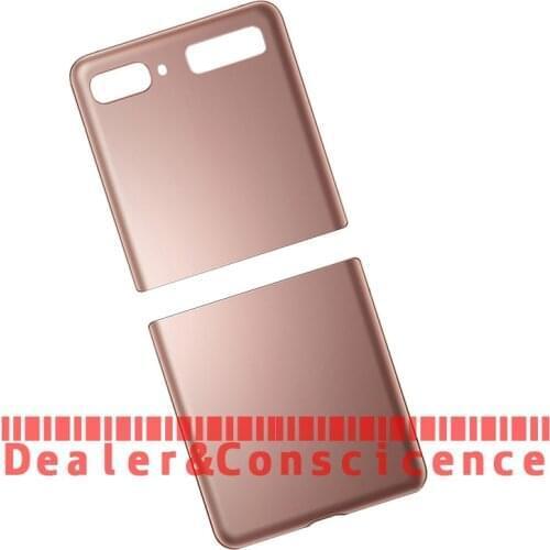 10Pcs Glass Back Battery Cover For Samsung Galaxy Z Flip 5G F707 Rear Door Housing Case Replacement Parts