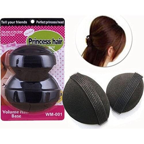 2Pcs/set Fluffy Pad Bangs Posted Hair Pad Princess Head Hair Fluffy Hair Clip Increaser Hair Styling Clip Stick Bun Maker Braid