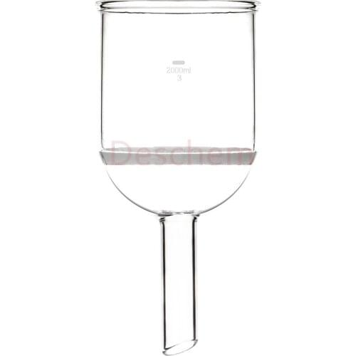 2000ml,Glass Buchner Funnel,W/3# Coarse Filter,2L,Straight Tube,Chemical Labware