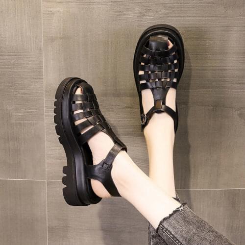 2021 Summer Fashion Sandals Women Gladiator Platform Womens Sandals Women Chunky Beach Sandal Pu Comfortable Sandalias Mujer