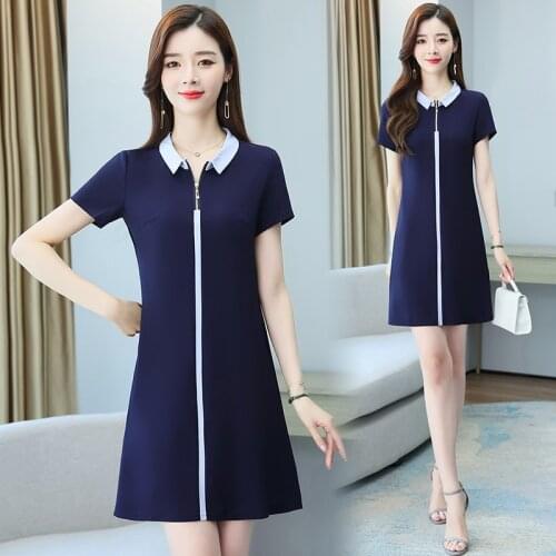 2021 New Loose Summer Dress High Quality Big Size Vintage Dress Casual Plus Size Women Midi Dress Summer Clothes For Women