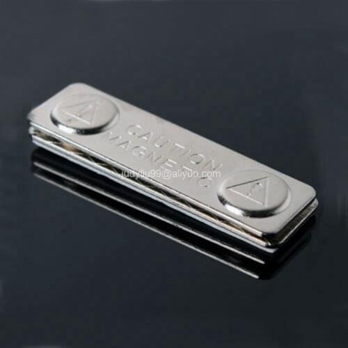 30pcs wholesale Silver Magnetic Name and Id Badge Holders with Adhesive Backing