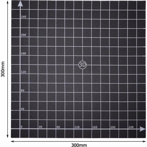 3D Printer Heat Hot Bed Sticker Hot Bed Durable Surface Sheet Simple Platform Sticker With 1:1 Coordinate For 3D Printer Parts