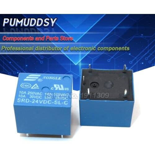 5PCS SRD-24VDC-SL-C SRD-24VDC-SL SRD-24VDC SRD-24V 5PINS Relay 24V DC High Quality