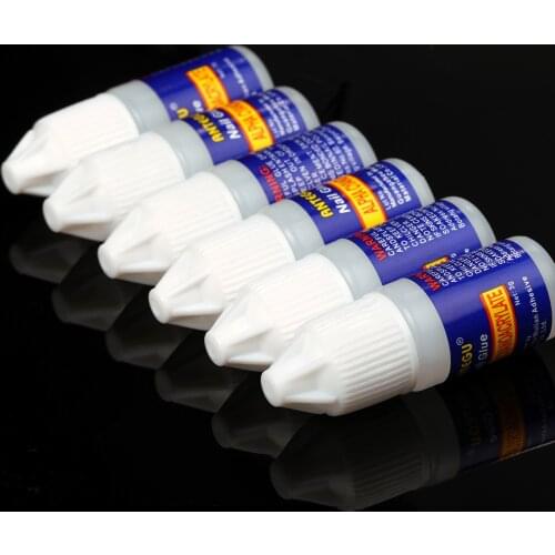 6Pcs Nail Art Rhinestone Glue Gel Super Adhesive Nail Gel For Manicure Gem Jewelry Diamond Crystal Stones Nails Glue Tool