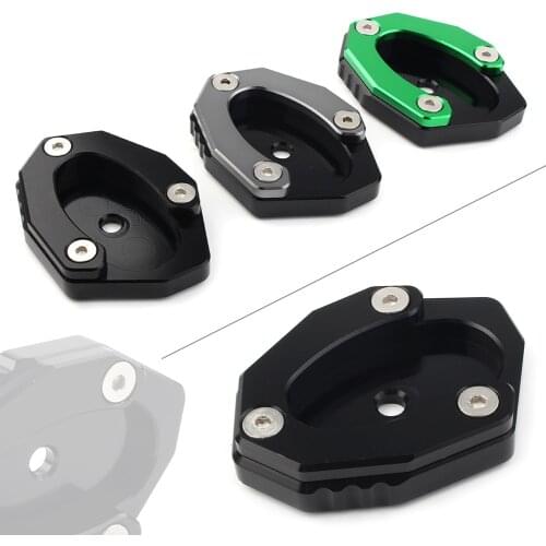 CNC Aluminum Motorcycle Kickstand Enlarger Side Stand Pad Extension Enlarger Pad For KAWASAKI Z650 Z900 Ninja 650R 2017
