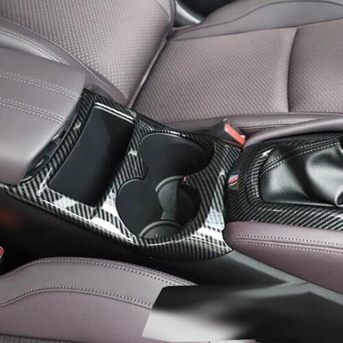 For Nissan QASHQAI J11 2014-2019 ABS Matte/Carbon fibre Car Front water cup frame Cover Trims auto accessories car styling